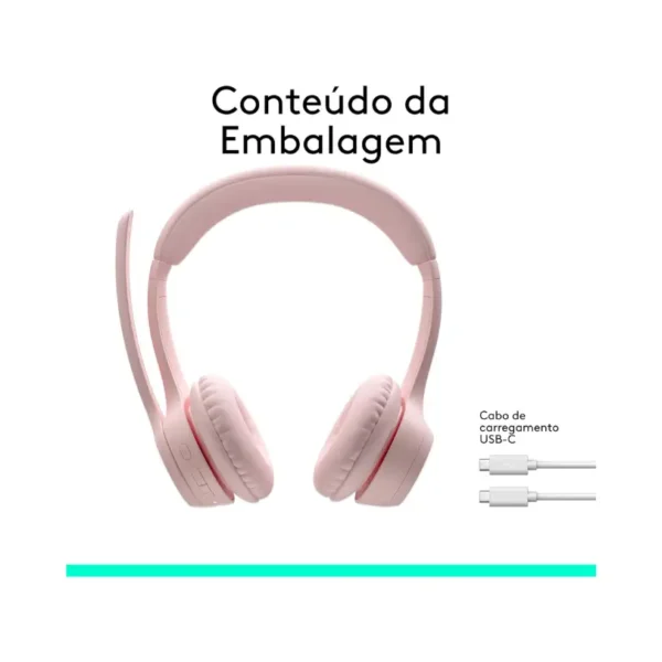 Headset Sem Fio Logitech Zone 300 Com Microfone - Image 2