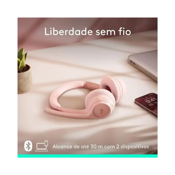 Headset Sem Fio Logitech Zone 300 Com Microfone - Image 6
